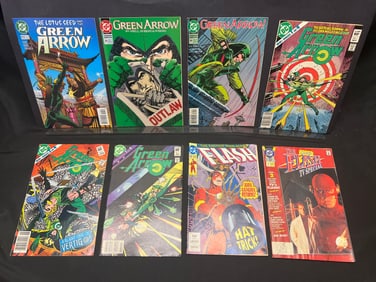 Green Arrow Mini-Series #1-3, Green Arrow #79, 80, 113 & Flash TV Special #1, Flash #67