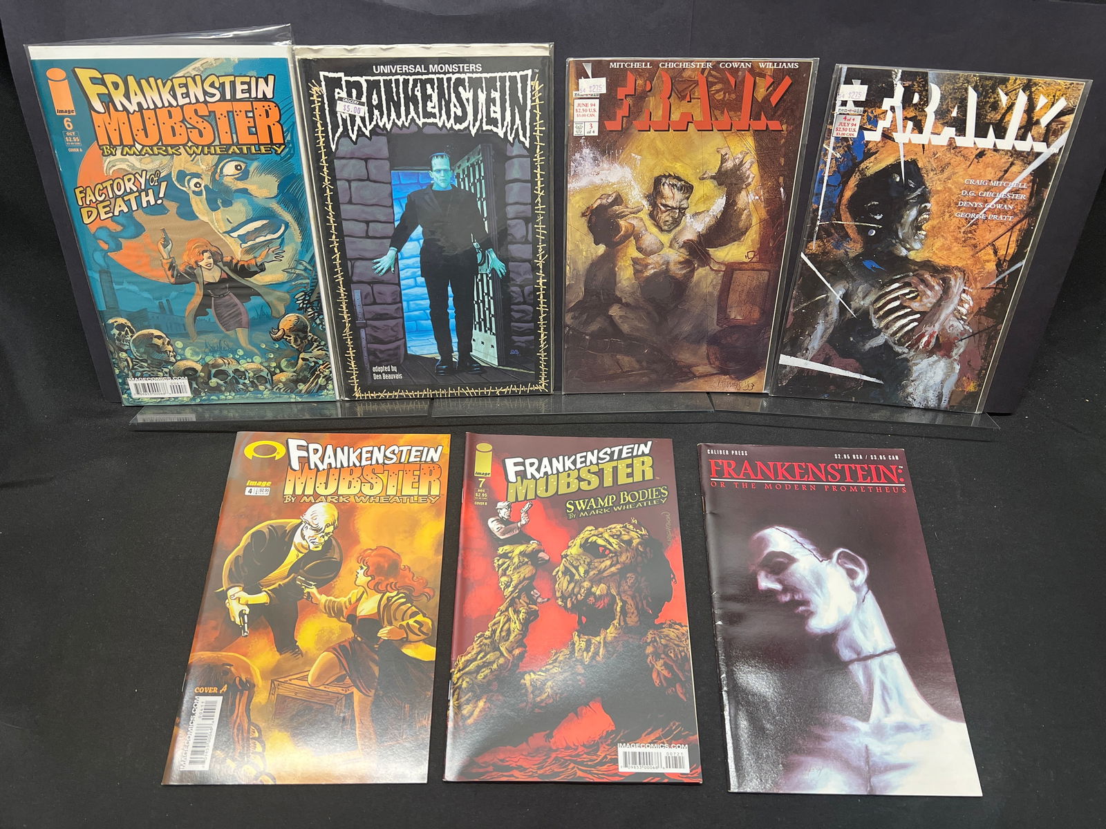 Lot of Frankenstein Comic Books: Frankenstein Mobster #4,6,7, Frank #3,4, Universal Monsters (1 of 1)
