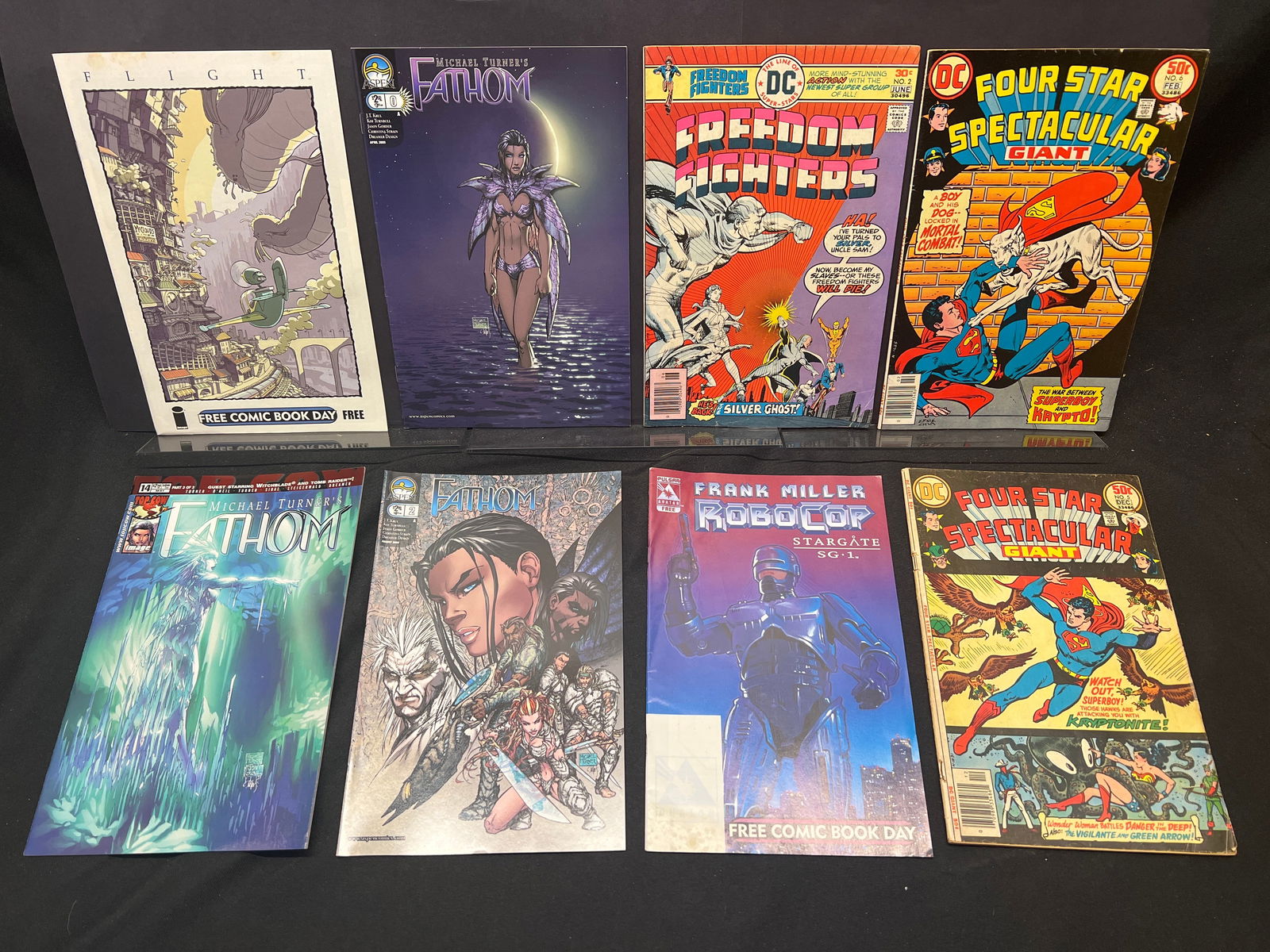 Lot of Assorted Comic Books as Shown, feat. Fathom, DC Four Star, Freedom Fighters, RoboCop (1 of 1)