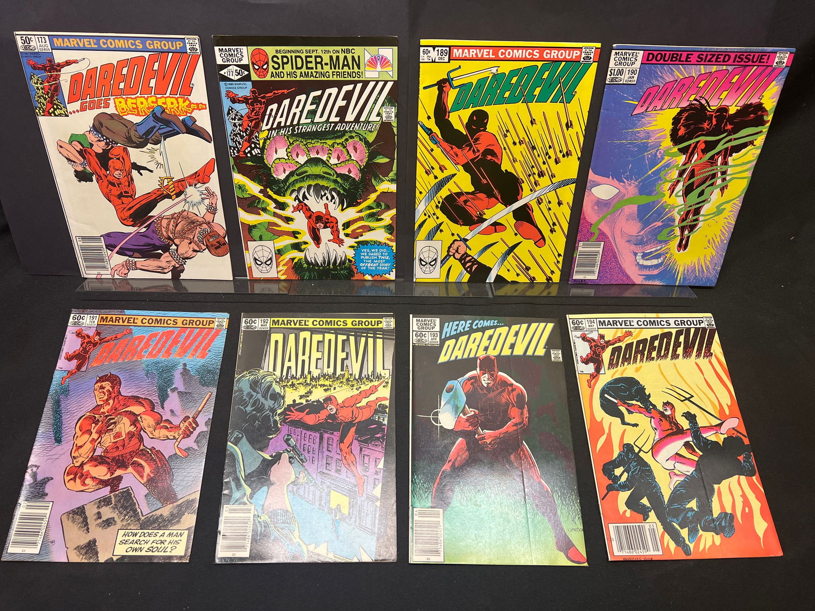 Lot of Daredevil Marvel Comic Books: Issues #173, #177, #189, #190, #191, #192, #193, and #194 (1 of 1)