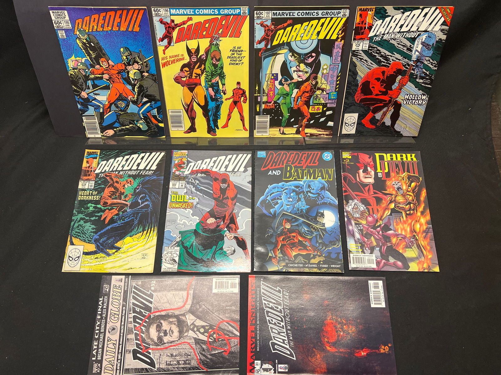Lot of Daredevil Comic Books incl. Daredevil/Batman, Wolverine cvr (#196), Bendis/Maleev era (1 of 1)