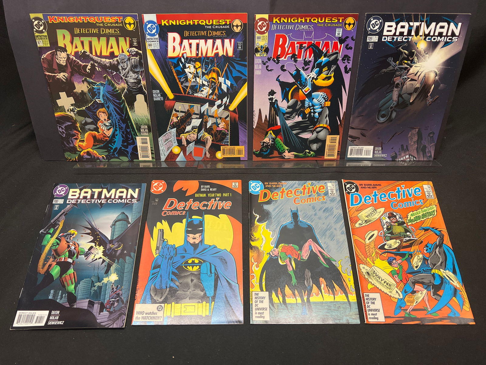 Lot of Batman Detective Comics #573-575, 668-669, 671, 708-709, DC Comic Books as Shown (1 of 1)