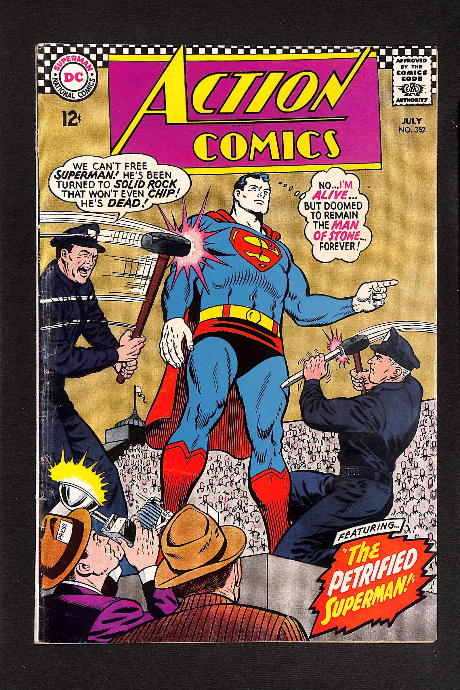 Action Comics #352 July 1967 DC Comics Supergirl story in back (1 of 2)