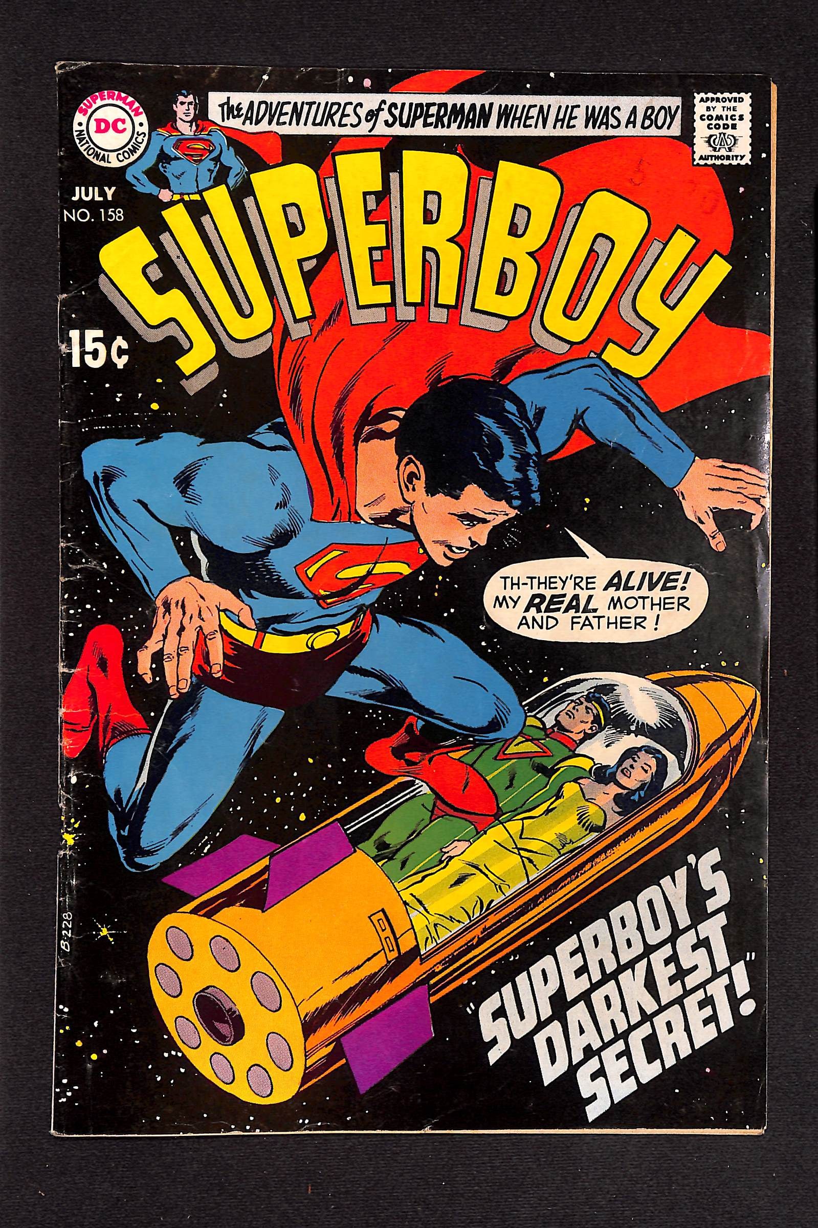 Superboy #158 June 1969, DC Comics, Neal Adams, Bob Brown, Frank Robbins, Murray Boltinoff (1 of 2)