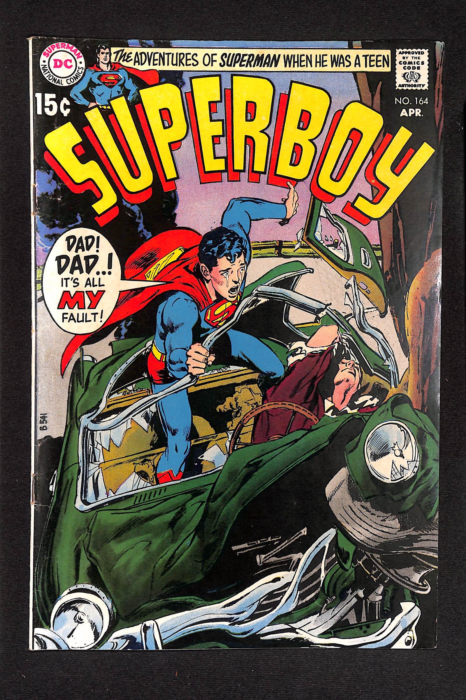 Superboy #164 April 1970, DC Comics, Neal Adams, Bob Brown, E. Nelson Bridwell, Frank Robbins (1 of 2)