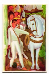 Emiliano Zapata, Agrarian Revolutionary Leader Fresco, Palacio de Cortes, Cuernavaca Postcard