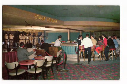 Stage Lounge, Crystal Bay Club, North Shore Lake Tahoe, Nevada. Live Entertainment Postcard