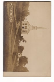 Waterford Church Scene, No. 9, Sepia Tone Real Photo Postcard, Undivided Back, Early 20th C.