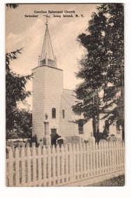 Caroline Episcopal Church & Cemetery, Setauket, Long Island, NY - Albertype View Postcard