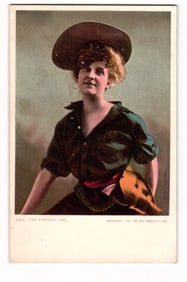 Antique Postcard: The Cow-Boy Girl, Copyright 1903 by Art Specialty Co., Undivided Back