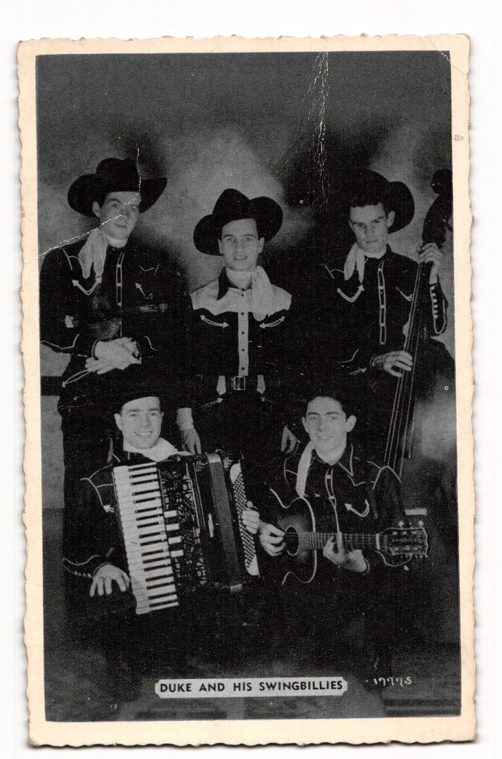 Duke and His Swingbillies Band with Accordion & Guitar RPPC, Kaeser & Blair Cincinnati Postcard (1 of 2)
