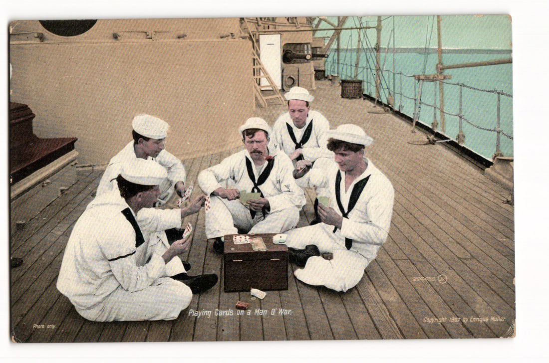 Vtg Edland Man Oversized Photo Playing Cards