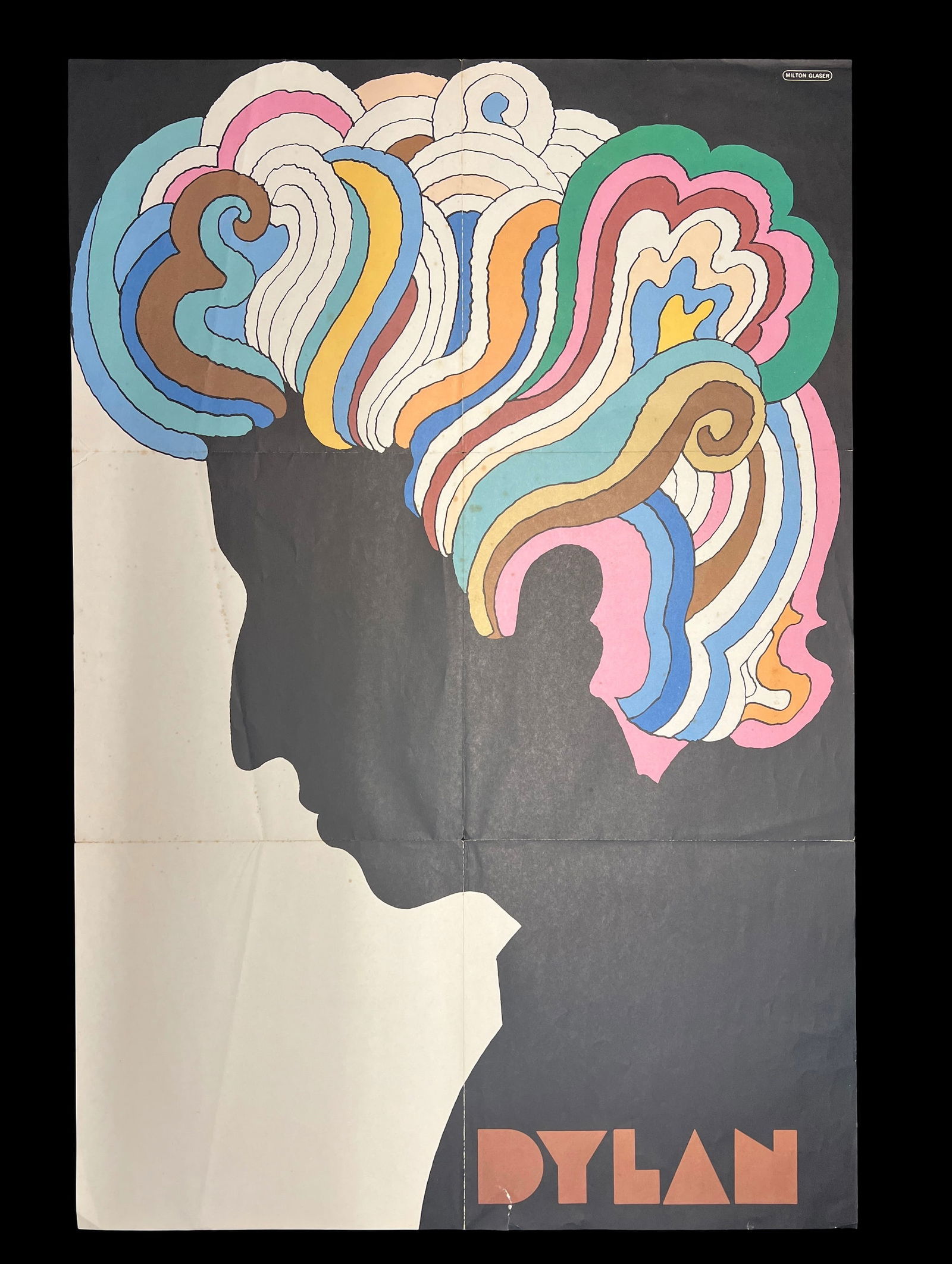Original Bob Dylan “Dylan" Poster by Milton Glaser, 1967 – 33 x 22 inches Columbia Records (1 of 2)