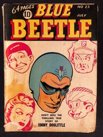 Blue Beetle #23, Fox, July 1943; Sylvan Stein, Mel Lazarus, Allen Ulmer, 68 pages, $0.10 cover