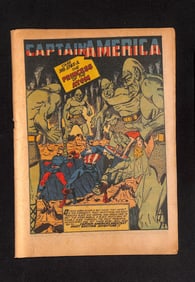 Captain America Comics #25 Timely Comics 4/43 Human Torch story - Captain America drinks liquid