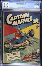 Captain Marvel Jr. #32 CGC 5.0 Fawcett Publications, Sept Oct 1945 Bud Thompson cover Golden Age