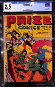 Prize Comics #40 CGC 2.5 OW/W Prize Publications, 3/44, with story and art by Dick Briefer and Fred