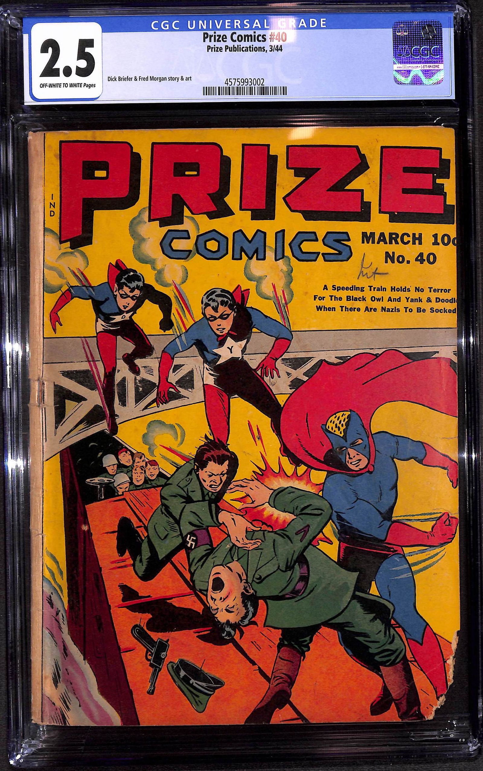 Prize Comics #40 CGC 2.5 OW/W Prize Publications, 3/44, with story and art by Dick Briefer and Fred (1 of 2)