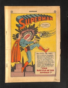 Superman #38 DC Comics Jan 1946 Atomic Bob Story - Lois Lane story - Luthor appearance Golden Age