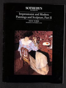 Sotheby's Catalog: Impressionist and Modern Paintings and Sculpture, Part II, Nov. 1984