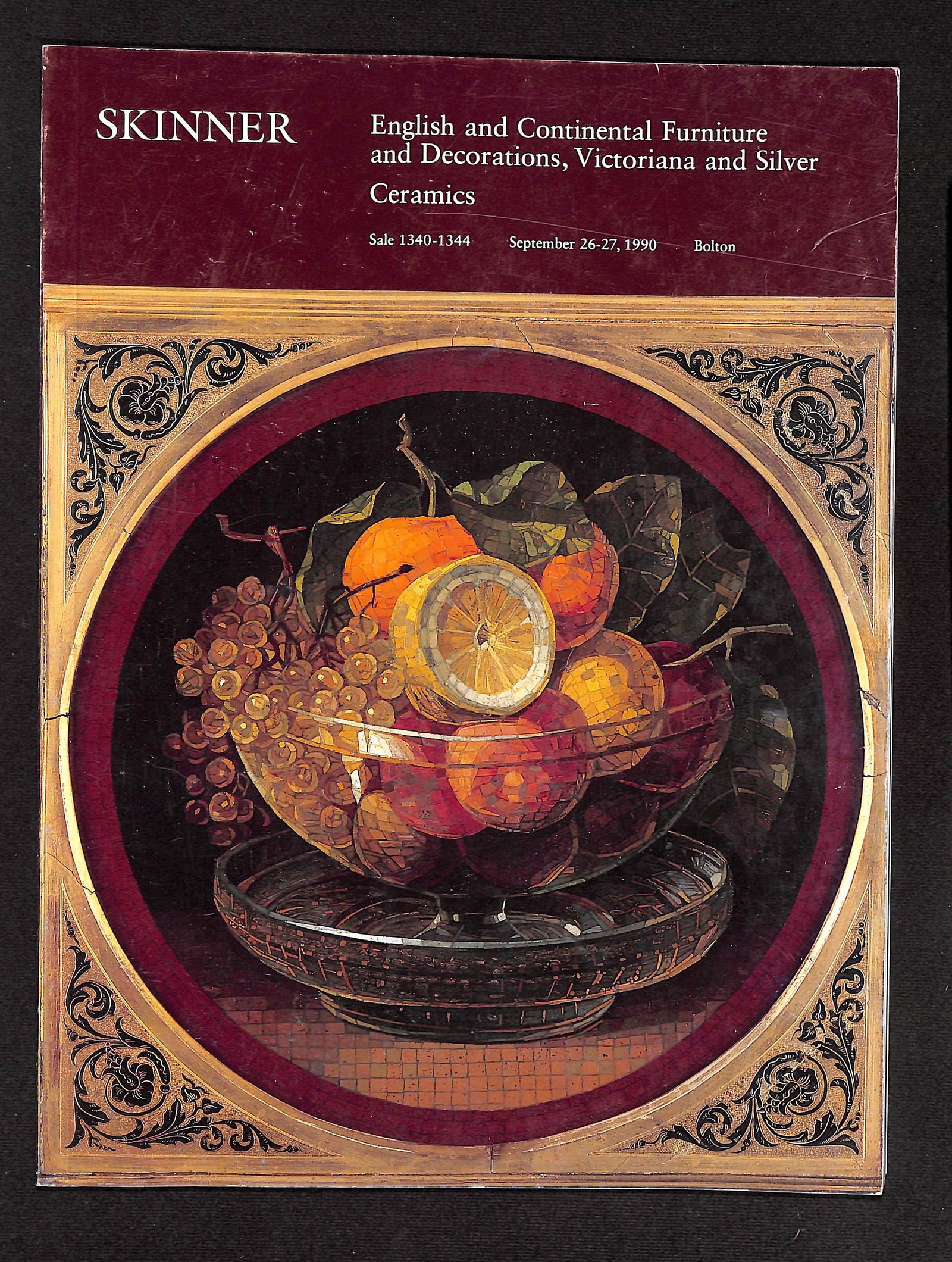 Skinner Auction Catalog Sale 1340-1344, Furniture and Decorations, Sept. 26-27, 1990: Skinner Auction Catalog Sale 1340-1344, Furniture and Decorations, Sept. 26-27, 1990