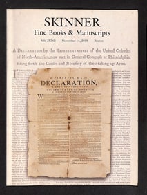 Skinner, Fine Books & Manuscripts, Sale 2526B. Auction catalog for November 14, 2010.