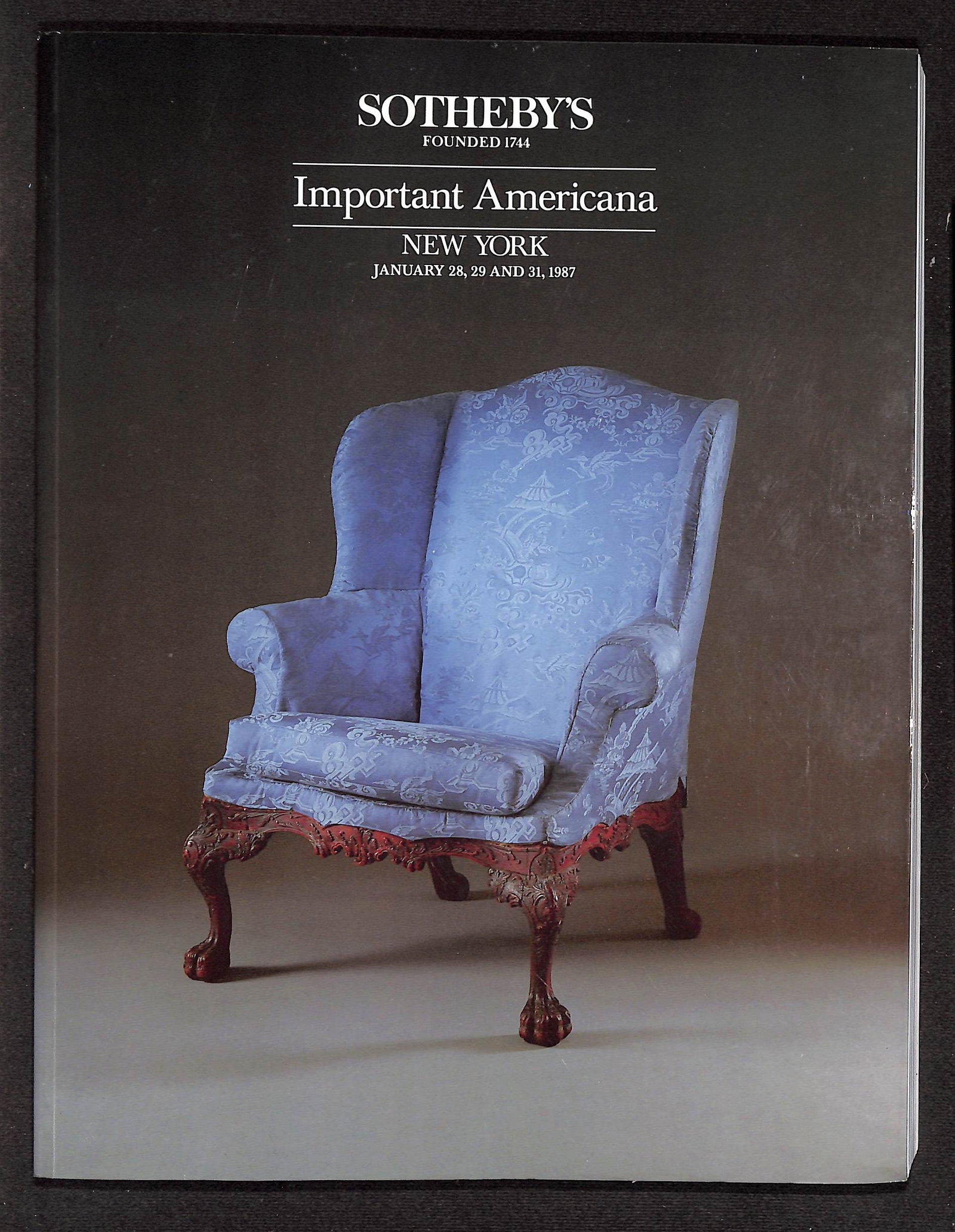 Sotheby's Important Americana Auction Catalog, New York, January 28, 29 and 31, 1987 (1 of 2)