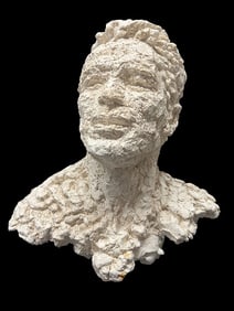 Arnold Schwarzenegger, Plaster Bust by Robert S. Berks, American Sculptor (NY, 1922-2011)