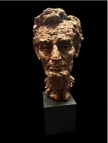 Bust of Abraham Lincoln by American Sculptor Robert Berks after Mathew Brady Photographs