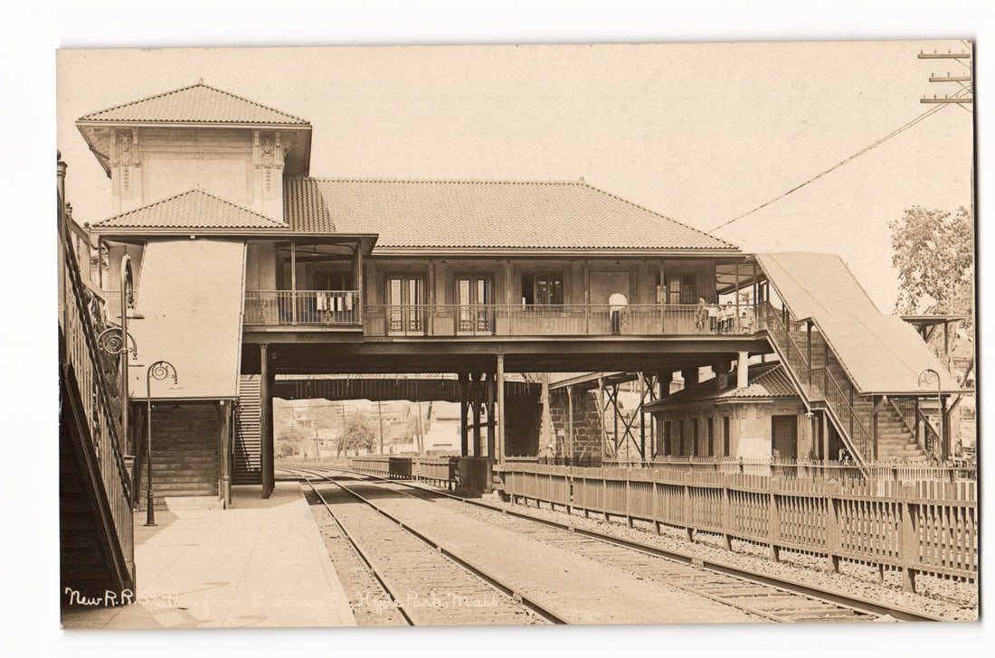 RPPC Real Photo Postcard showing the New P.R.R. Station in Mount Pleasant, Pennsylvania c. 1910s: Please view photos for further description and condition considerations. Please know the scans may be darker or lighter than the actual card's true appearance. ACME Auctions offers FREE DOMESTIC SHIPP