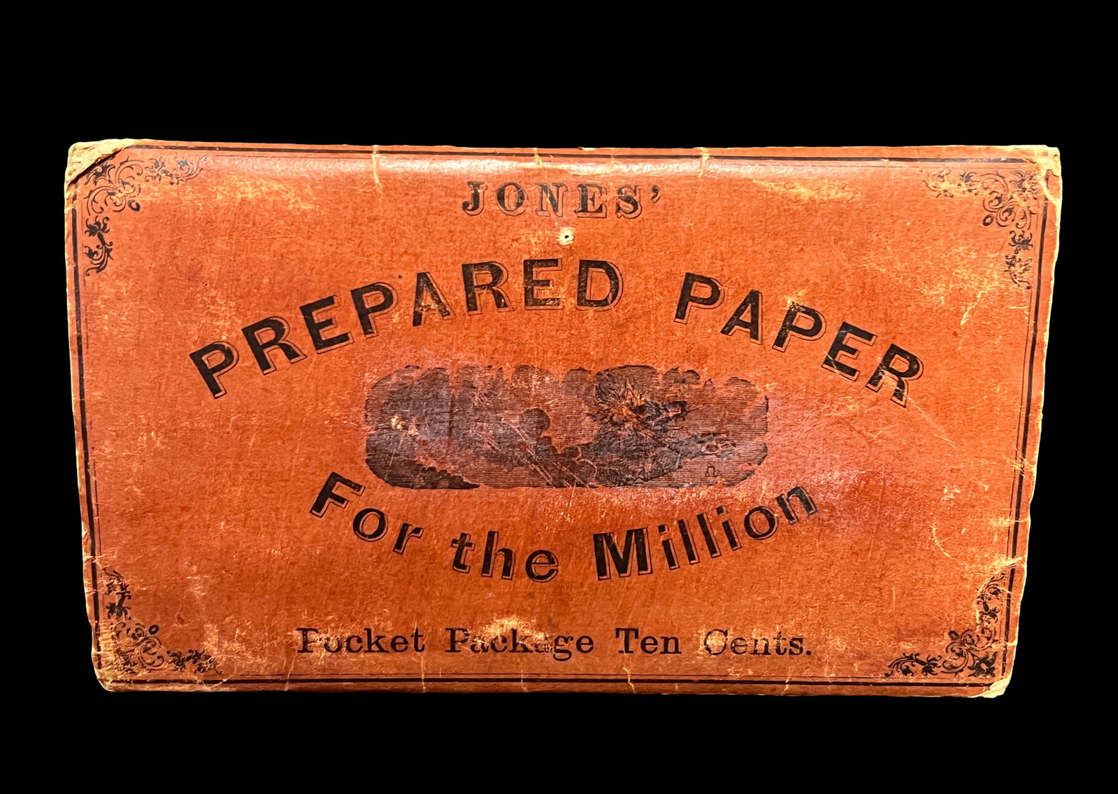 1868 Jones’ Prepared Paper for the Million Pocket Package by James C. Mortimer, New York: This is an 1868-dated pocket package of “Prepared Paper for the Million,” attributed to James Jones and manufactured by James C. Mortimer, Agent, of 29 Beekman Street, New York. The package is