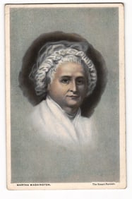 Early 1900s postcard of Martha Washington, The Stuart Portrait, published by B.S. Reynolds Co.