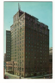 Postcard showing the Manger Hotel at E. 13th Street and Chester Avenue in Cleveland, Ohio, 1960s