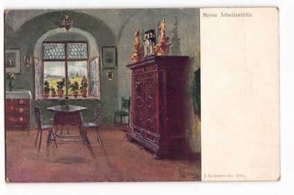 Artist J. Koganowsky postcard from the 'Wiener Künstler Grüsse' series titled 'Meine