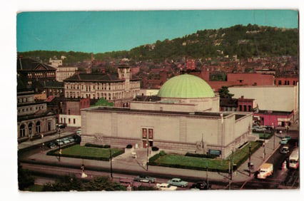Mirro-Krome postcard of the Buhl Planetarium & Institute of Popular Science, Pittsburgh, PA c.