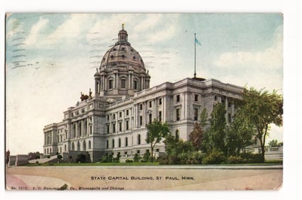 Postcard of the Minnesota State Capitol Building in St. Paul, Hammon Publishing Co. circa 1910s