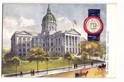 Raphael Tuck & Sons Oilette postcard of the Georgia State Capitol Building in Atlanta, circa 1910s
