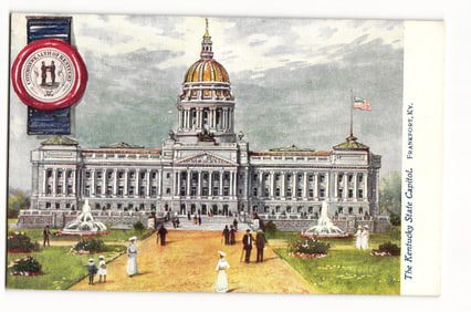 Raphael Tuck & Sons 'Oilette' postcard of the Kentucky State Capitol building in Frankfort, circa