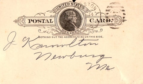 1889 Mackintosh & Co. General Produce Dealers Advertising Postal Card with Fruit Prices, Boston.