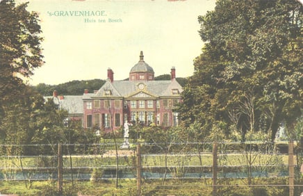 Postcard showing the Huis ten Bosch Royal Palace in 's-Gravenhage, The Hague, Netherlands c. 1905