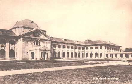 Raphael Tuck & Sons postcard of the High Court building, a British Raj era view in Allahabad, India.