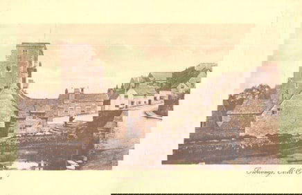 Raphael Tuck & Sons postcard of Mill Pond and St Mary's Church in Swanage, Isle of Purbeck, England.