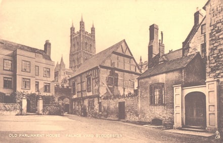Raphael Tuck & Sons postcard of Old Parliament House in Palace Yard, Gloucester. Early 1900s sepia
