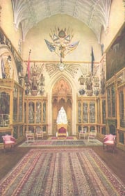 Raphael Tuck & Sons Oilette postcard showing the Grand Vestibule at Windsor Castle, Queen Victoria