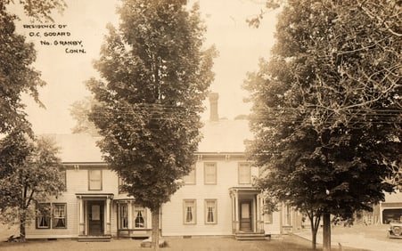 RPPC Real Photo Postcard showing the Residence of O.C. Godard in North Granby, Connecticut, c. 1910s