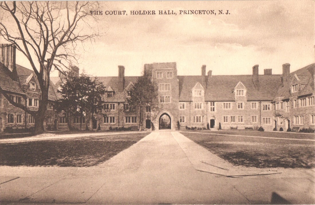 Postcard view of Holder Hall and its central courtyard at Princeton University, Princeton, New: Please view photos for further description and condition considerations. Please know the scans may be darker or lighter than the actual item's true appearance. ACME Auctions offers FREE DOMESTIC SHIPP