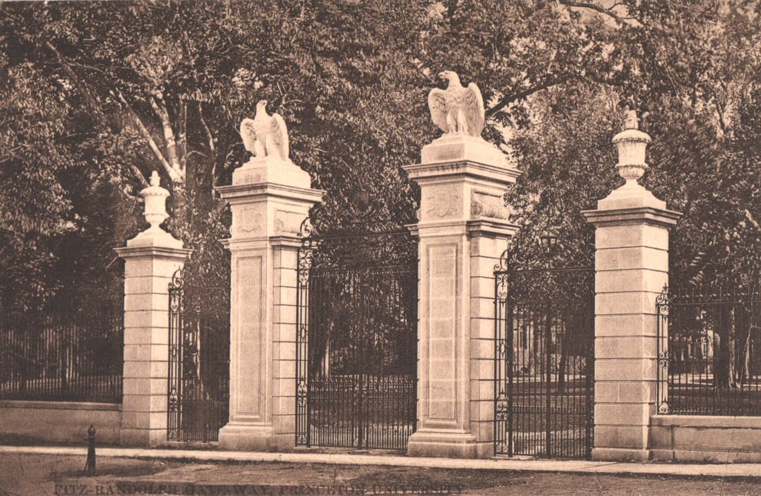 Postcard of the Fitz-Randolph Gateway with eagle statues, Princeton University, Princeton, NJ c.: Please view photos for further description and condition considerations. Please know the scans may be darker or lighter than the actual item's true appearance. ACME Auctions offers FREE DOMESTIC SHIPP