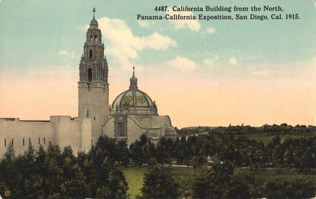 Postcard of California Building, Panama-California Exposition in San Diego, California circa 1915