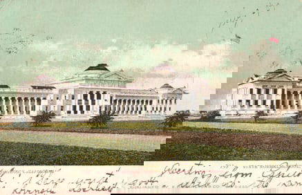Postcard showing the State Normal School building in San Diego, California. Published by E.P.