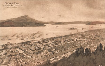 Postcard Birdseye View of the 1915 Panama-Pacific International Exposition, San Francisco,